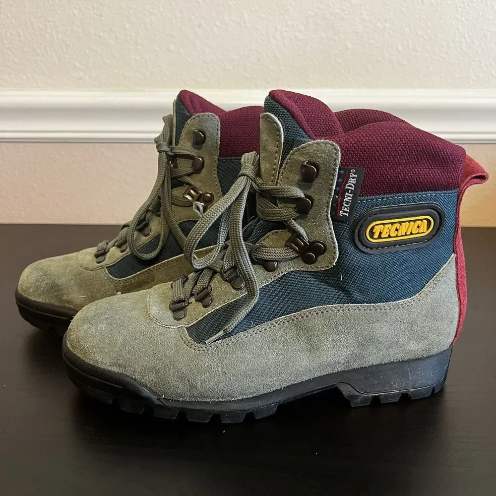 Tecnica Skywalk GORE-TEX Trekkers Waterproof Hiking Boots Italy‎ Size 5.5 Green